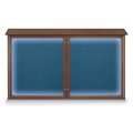 United Visual Products Single Door Enclosed Radius EZ Tack Board, 18"x24", Black/Marble UV7000EZ-MARBLE-BLACK